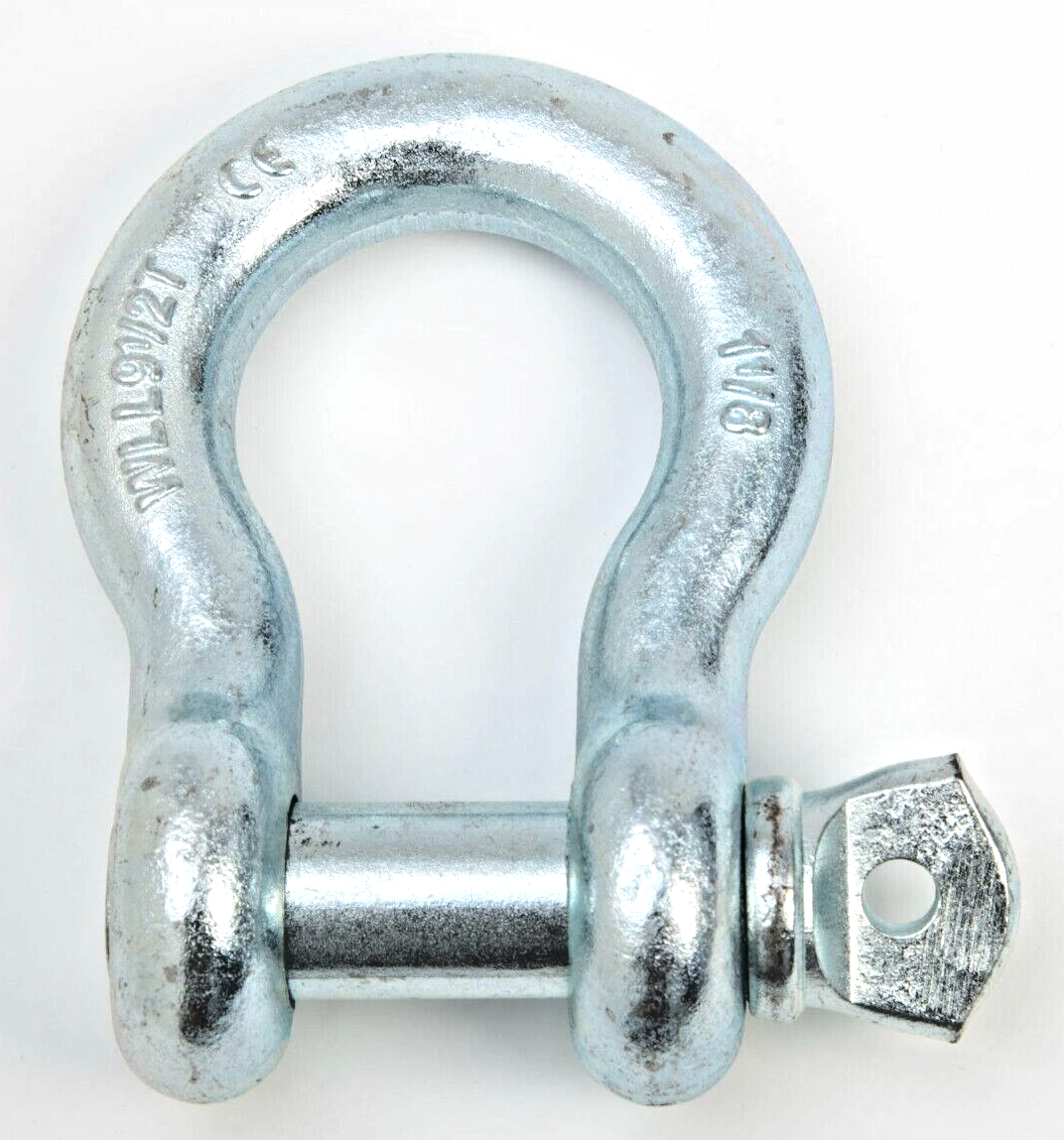 2 pcs 1-1/8" Bow Shackle w Screw Clevis Pin Rigging Towing 9.5 Ton 21000 lb WLL