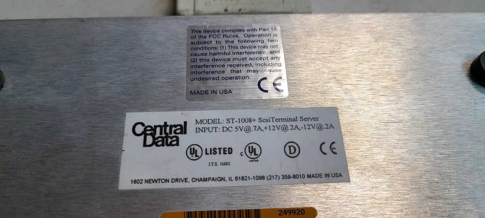Central data ST-1008+ 8 Position SCSI Terminal Server