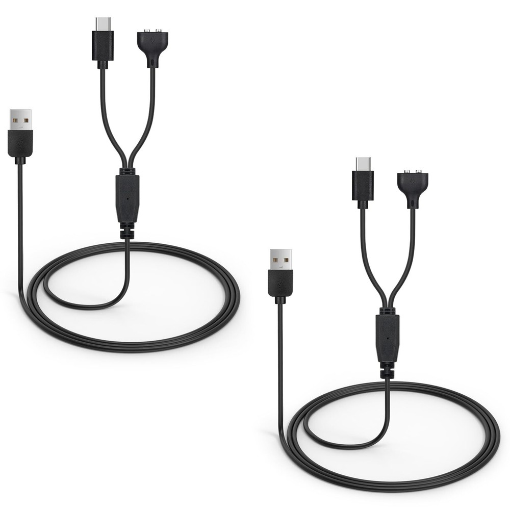 2-Pack Magnetic Charging Cable for Dog Training Collars Black Replacement