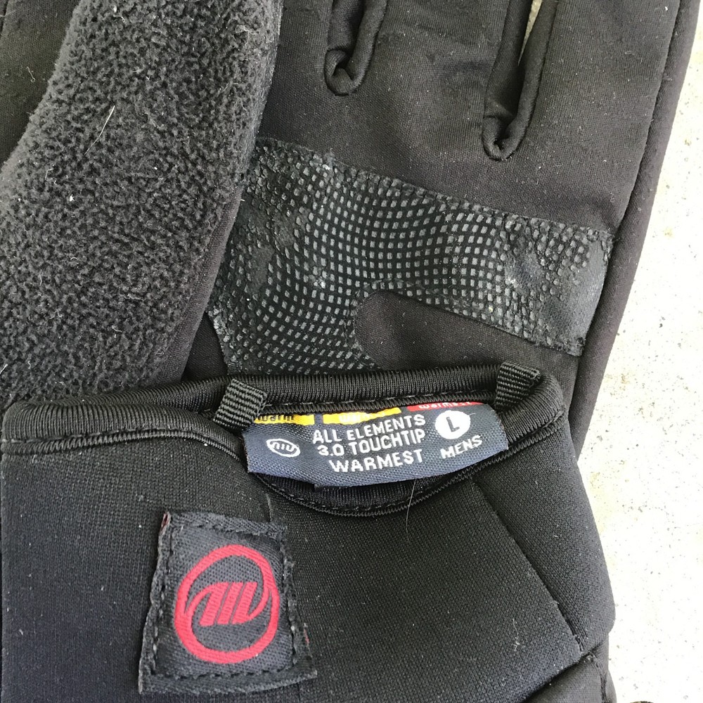 Manzella All Elements 3.0 Men Black Large Warmest Gloves Touchtip