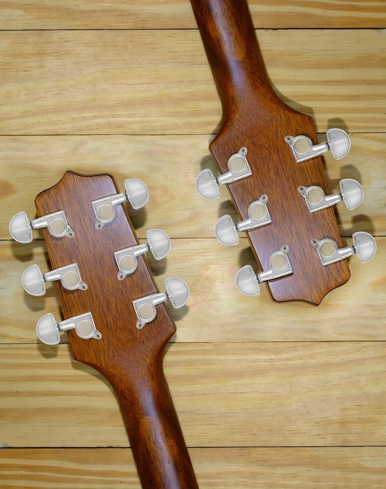 6Pack (3R+3L) Guitar String Inline Tuning Pegs Tuners Keys Machine Heads Chrome