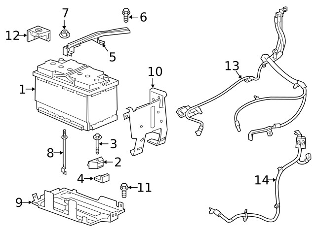 Genuine GM Battery Tray 84828930