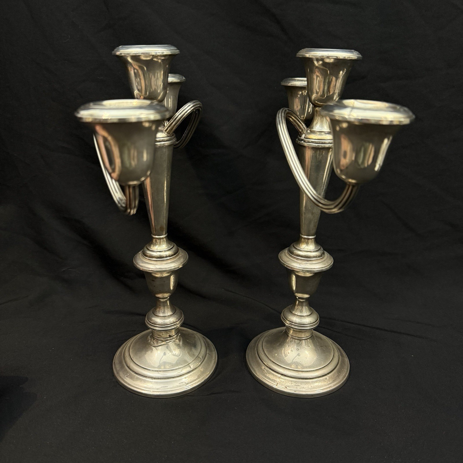 Vintage Gorham Sterling Silver Candelabra Pair 11.5”