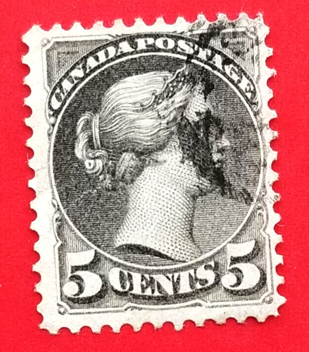 Canada Stamp #42 "Small Queen Issue - grey" Used