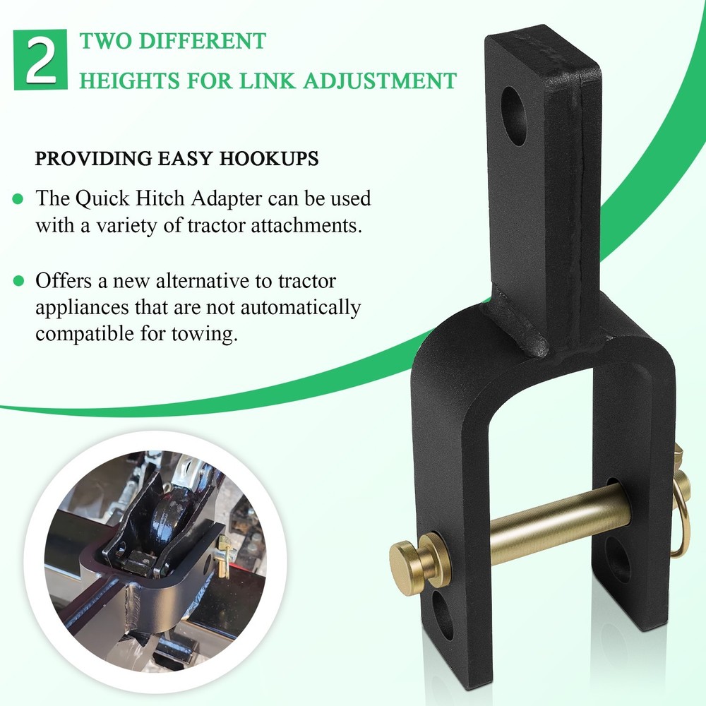 3 Point Versatile Quick Hitch Adapter Bracket Fit for Category 1 Quick Hitch
