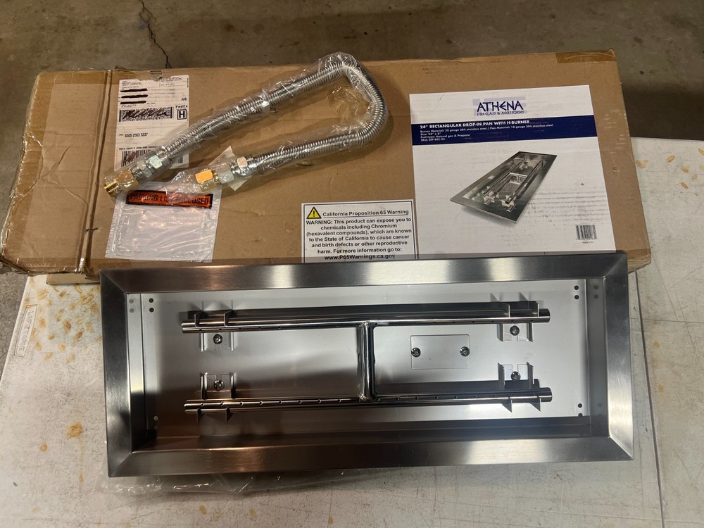 stainless steel rectangle drop-in burner