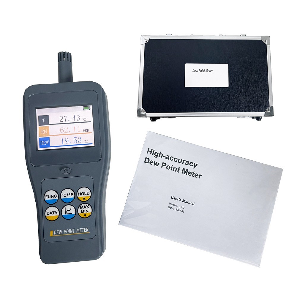 High Precision Dew Point Meter with 6 Measurement Parameters Temp PPM Humidity