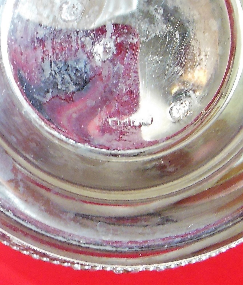 Silverplate & Clear Glass Condiment Caddy Server Basket England