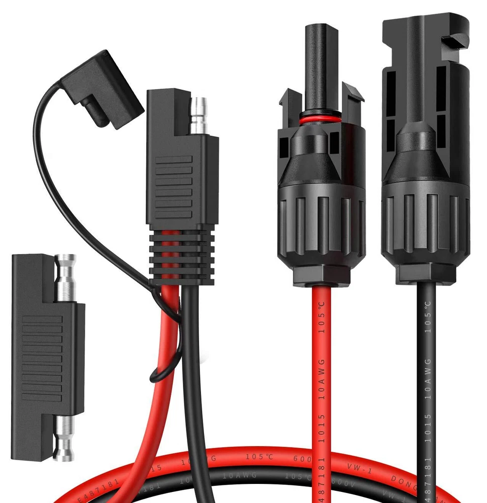 2x Solar Panel Extension Cable 2FT 10AWG SAE to SAE Polarity Reverse Adapter HOT