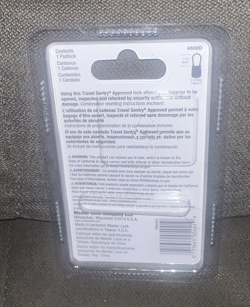 Master Lock 4688D Set Your Own Combination Tsa-accepted Cable Padlock{Silver}🔒