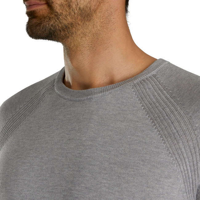 NEW FOOTJOY drirelease PERFORMANCE CREWNECK PULLOVER SWEATER, GREY, LARGE