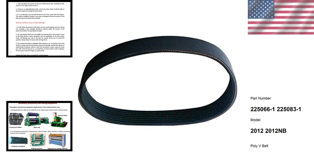Replacement Poly V Drive Belt for 2012 & 2012NB Planers - High Quality