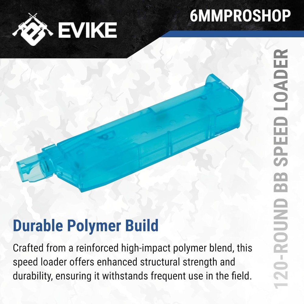 Universal Blue 120rd Airsoft Speed Loader – Lightweight with Enhanced Features