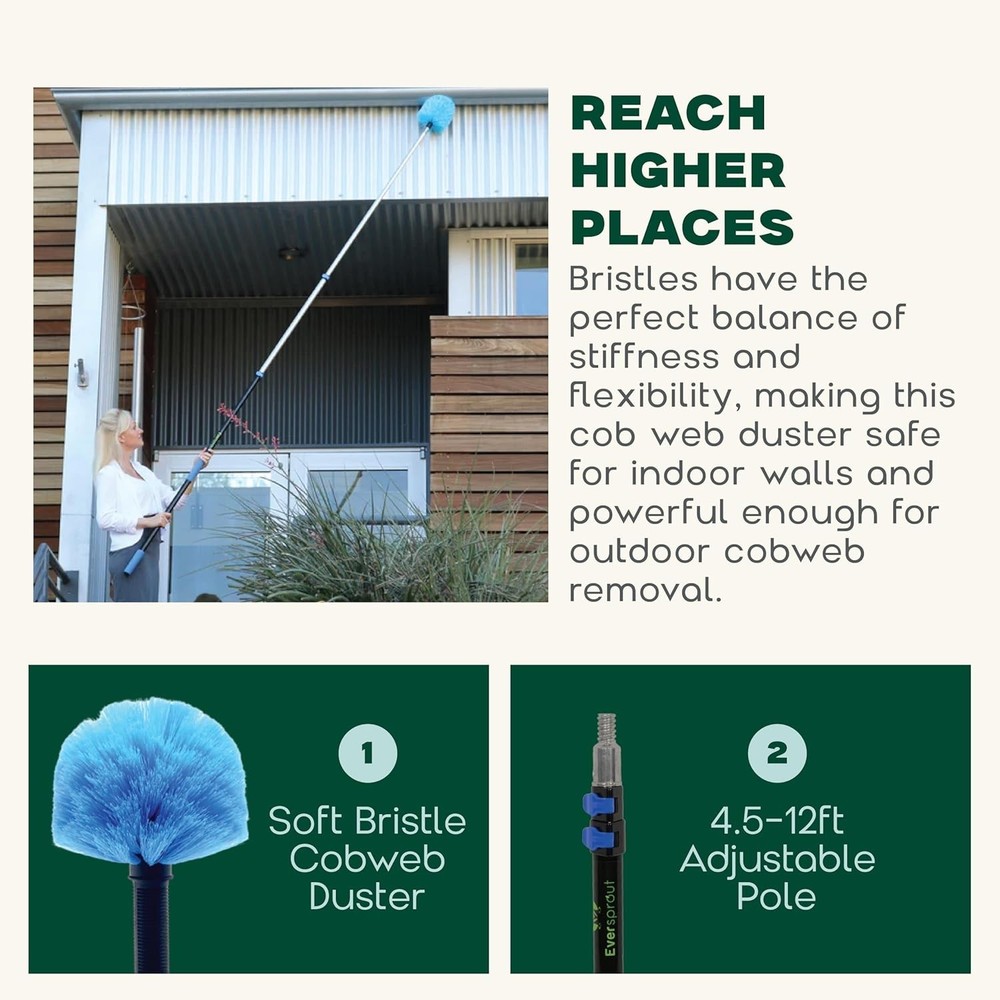 Lightweight Telescoping Cleaning Duster - Clean High Ceilings Effortlessly