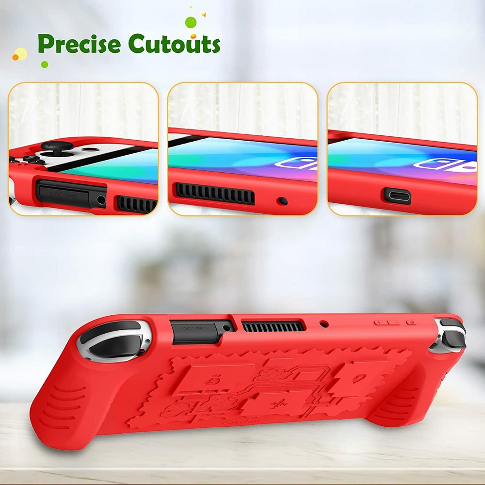 For Nintendo Switch OLED Model 2021 Case Soft Silicone Shock Proof Cover