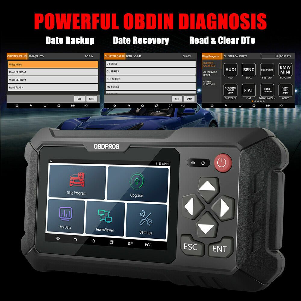 OBDPROG M500 Mileage Odometer Correction Programmer OBD2 Scan Diagnostic Tool US