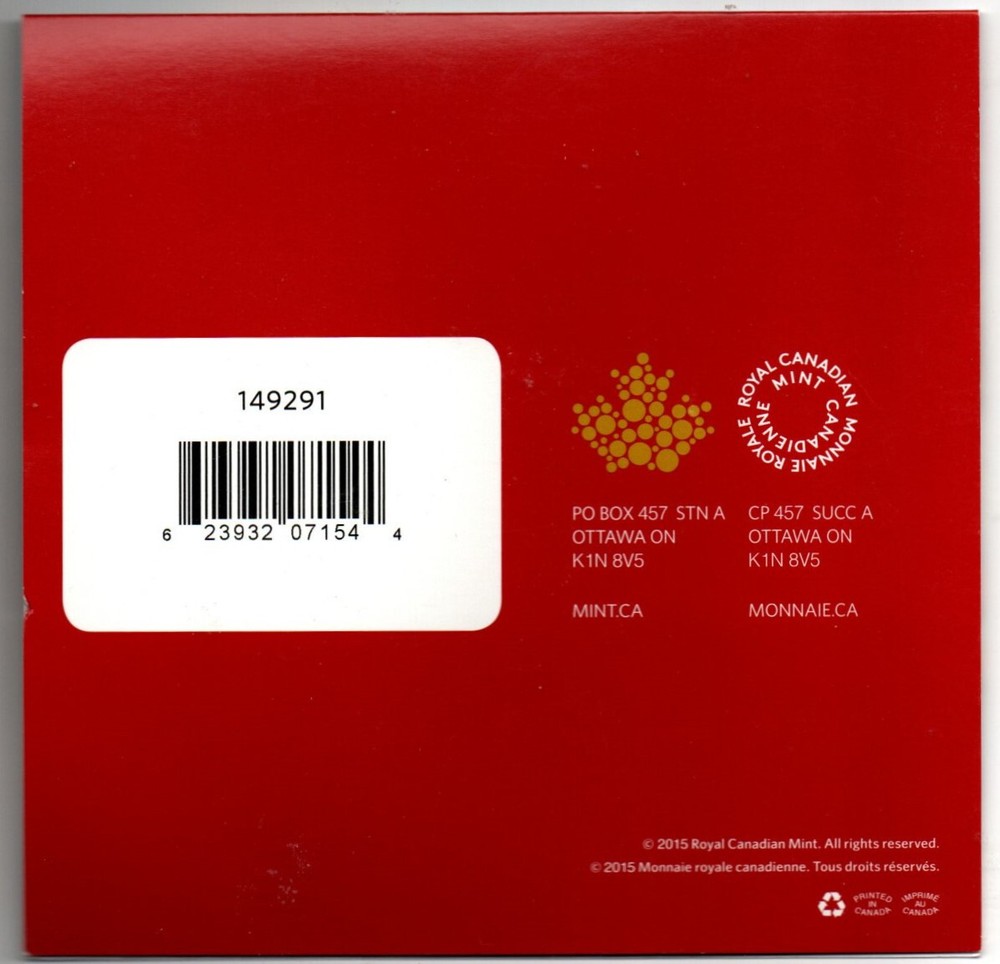2015 Canada $20 Gingerbread Man Silver Coin .9999