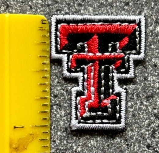 TEXAS TECH RED RAIDERS NCAA COLLEGE VINTAGE TINY 1" TEAM LOGO PATCH