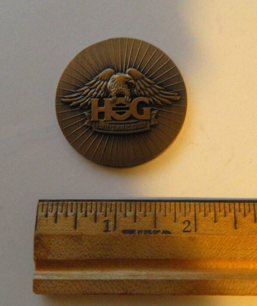 Harley Davidson Owners Group HOG Patch, Pin and coin set. BB4
