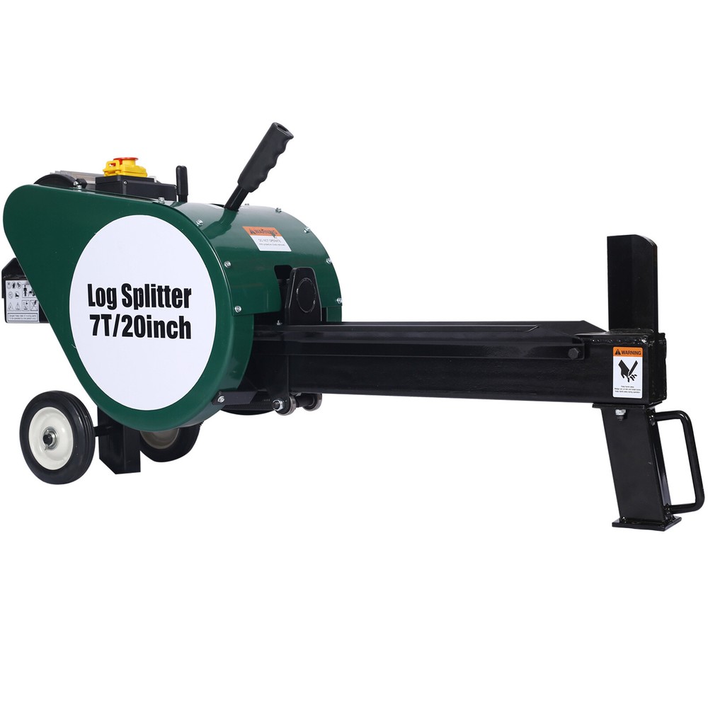 Double Flywheel Electric Log Splitter 7-Ton 2HP 16A Hotizontal Auto Return 20in
