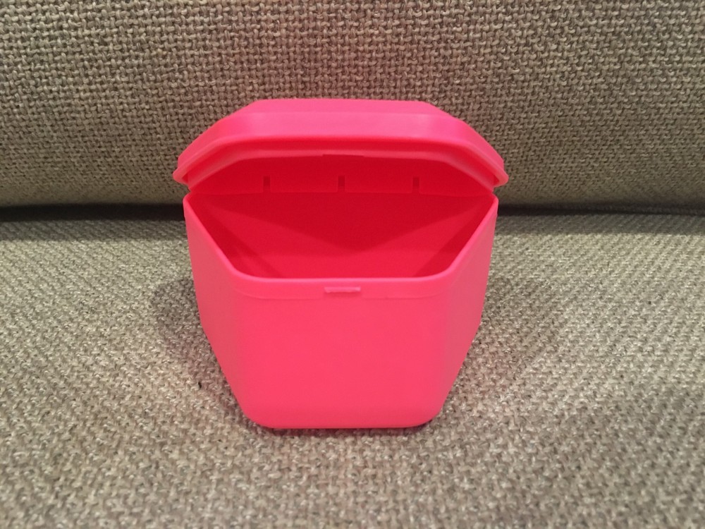 Denture Bath PINK Box Mouth Guard Dental Storage Container