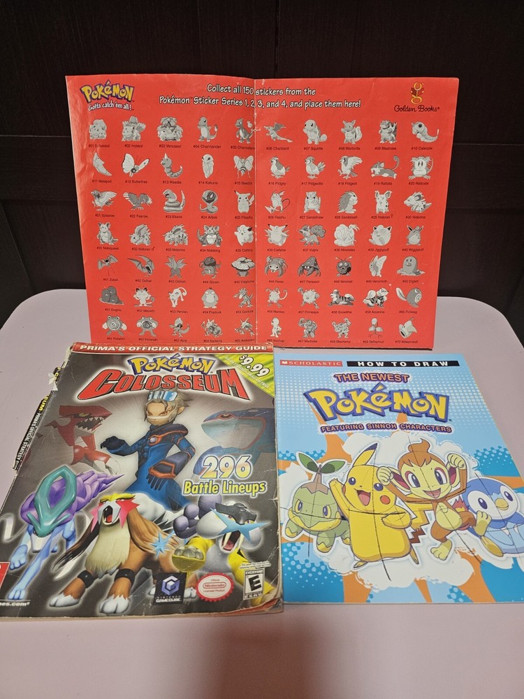 Set Pokémon Book"How To Draw", Strategy Guide, Poster