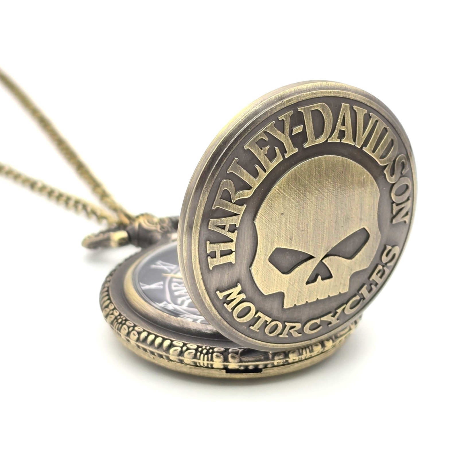 Harley Davidson Pocket Watch - Motorcycle Rider Gift for Bikers Vintage Look