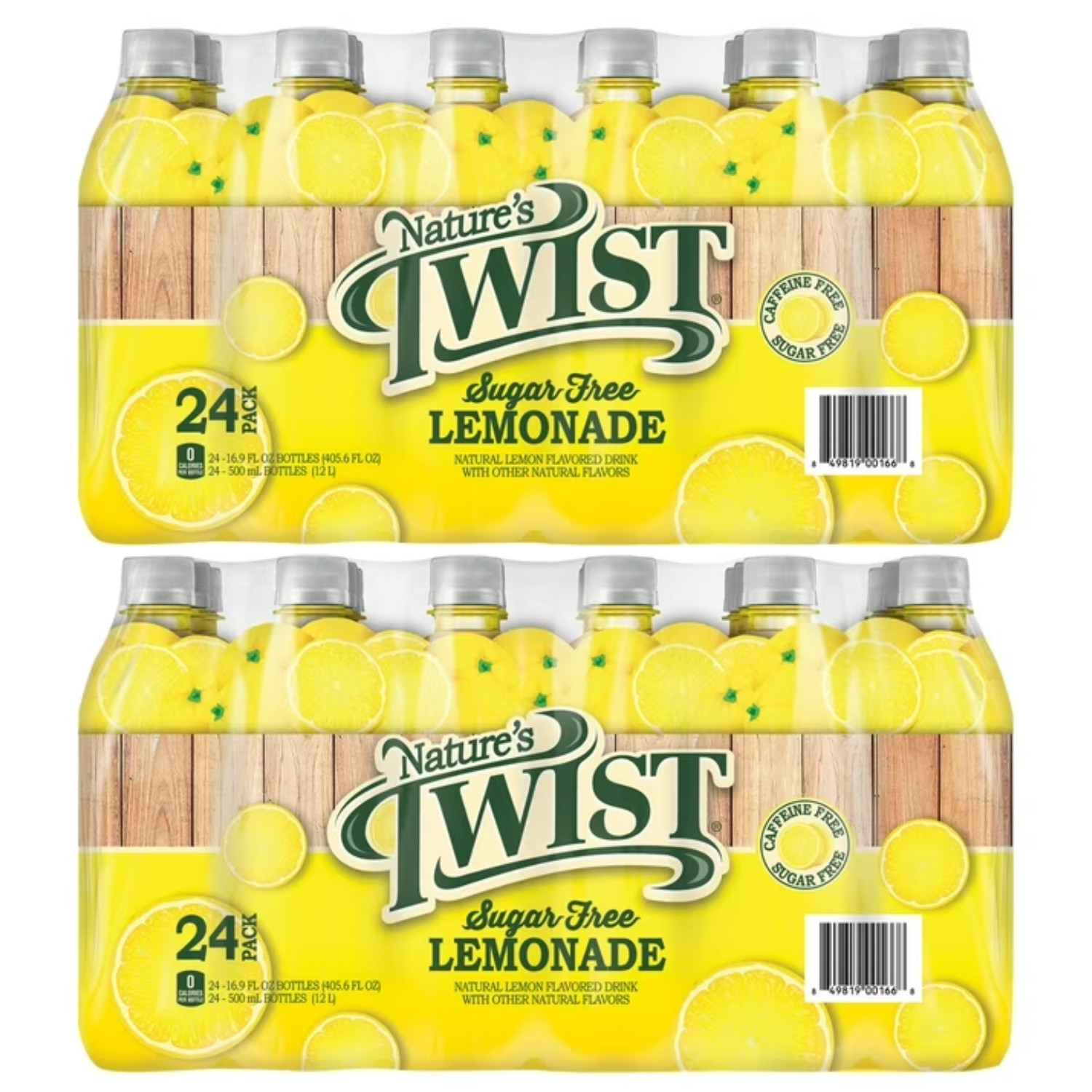 Nature’s Twist Sugar Free Lemonade, 16.9 fl oz Bottles, 24-Pack (2-Pack)