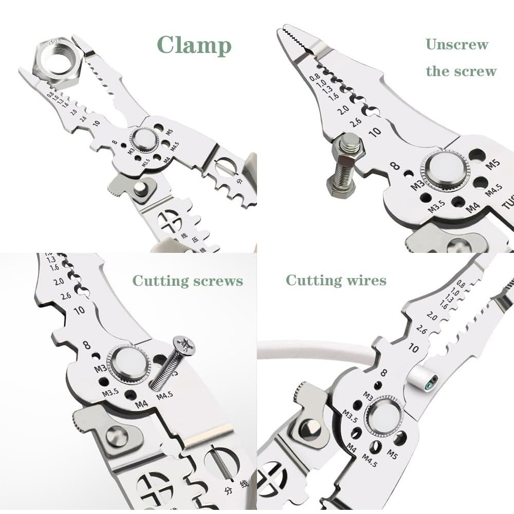 Multifunctional Wire Stripper Crimper Cable Cutter Pliers For Electrical Cable