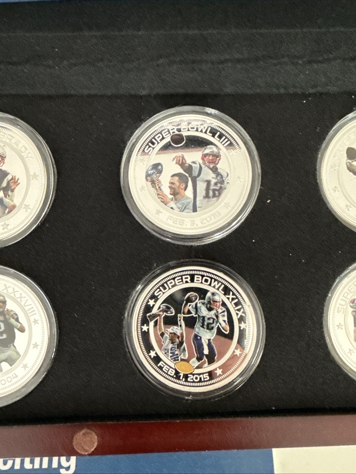 RARE Tom Brady Patriots Proof 8-Coin Dollar Collection Bradford Exchange Mint