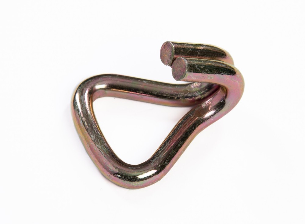 2 pcs - 2" Heavy Duty Double J Wire Hook tie down strap cargo webbing rigging