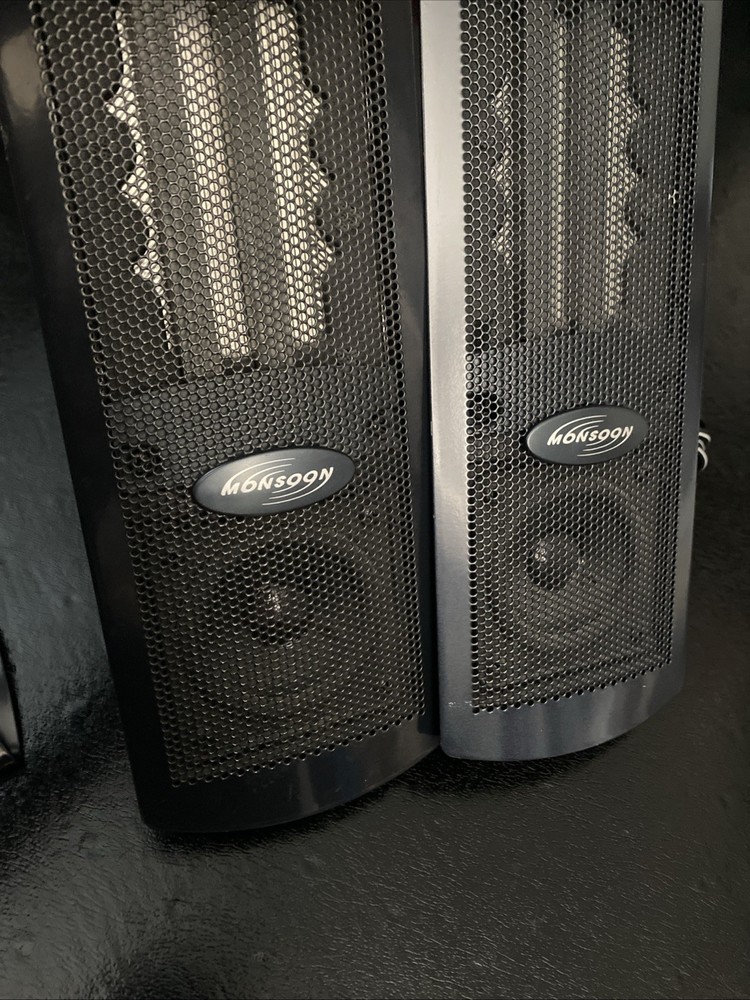 MONSOON MH-500 Flat Panel 2.1 PC Multimedia Satellite Planar Speakers *READ*