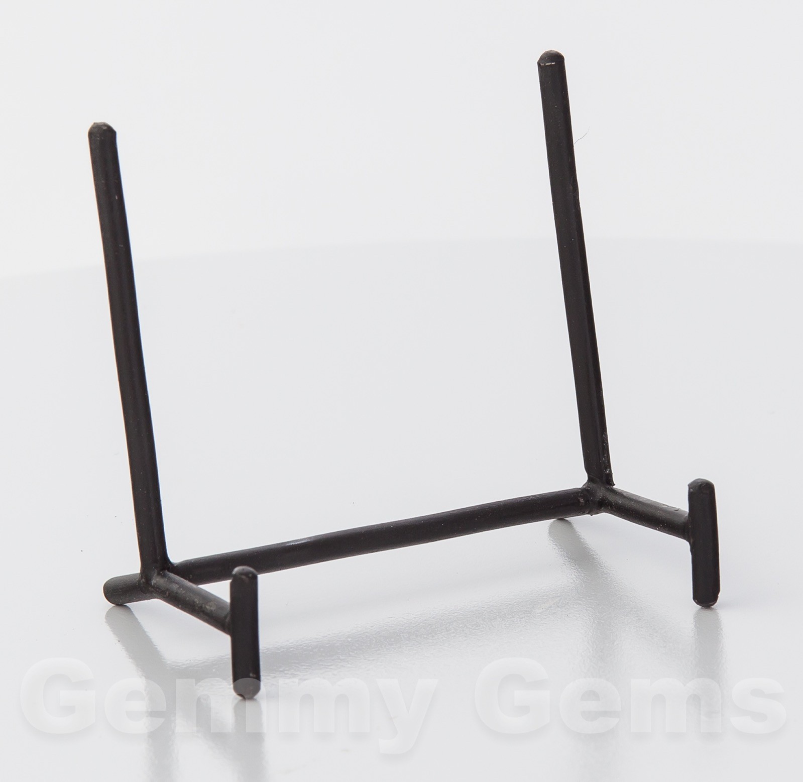 112S Small Black Iron Metal Slab Stand Decorative Display Slice Plate Crystal