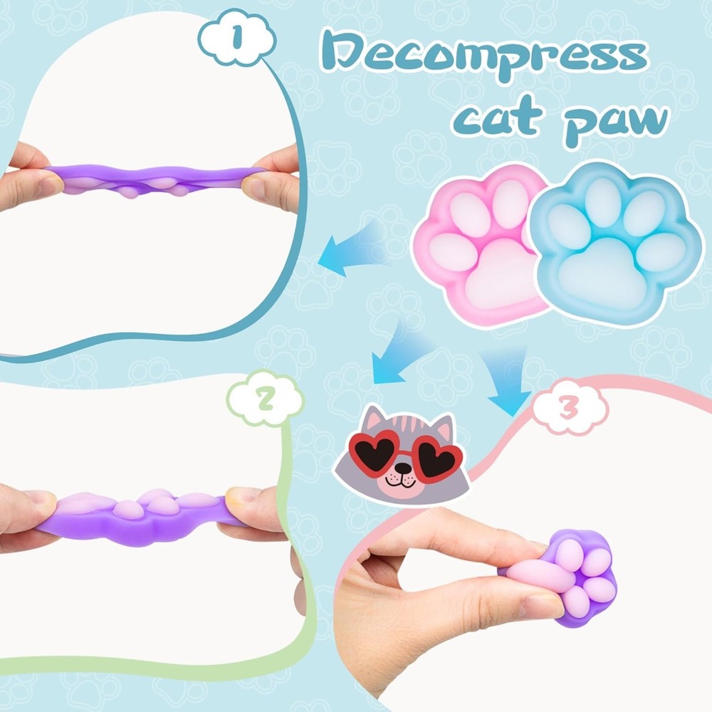 Easter Eggs Plastics with Cat Squish Toys Inside