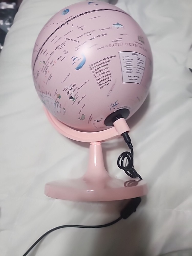 Spinning World Globe with Stand for Students Learning Geography
