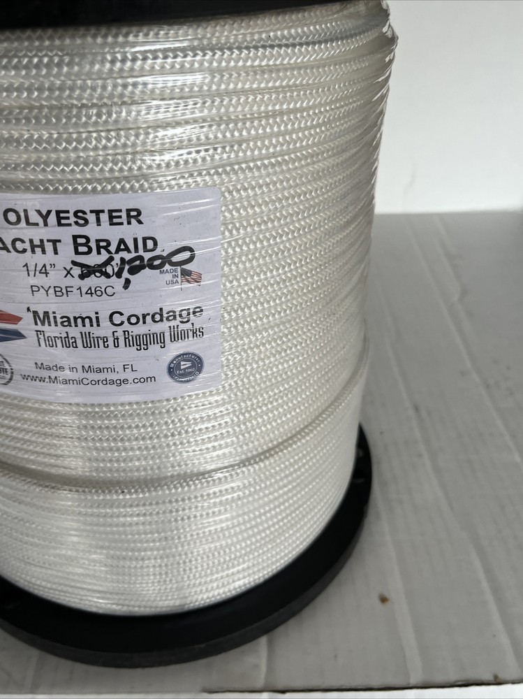 1/4 x 1,200 Ft Braid-Yacht Braid polyester rope