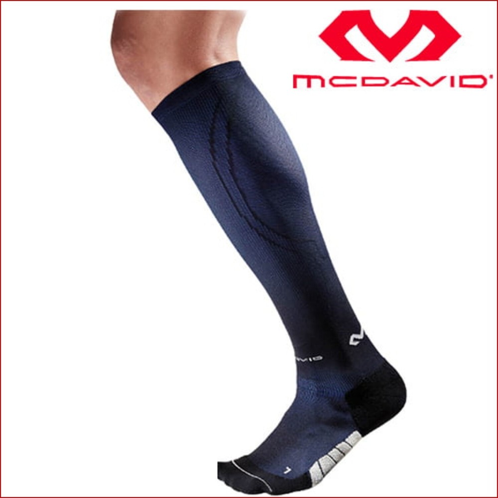 Mcdavid Targeted Compression 10k Runner Socks/pair Small - Black/Alt. Blue