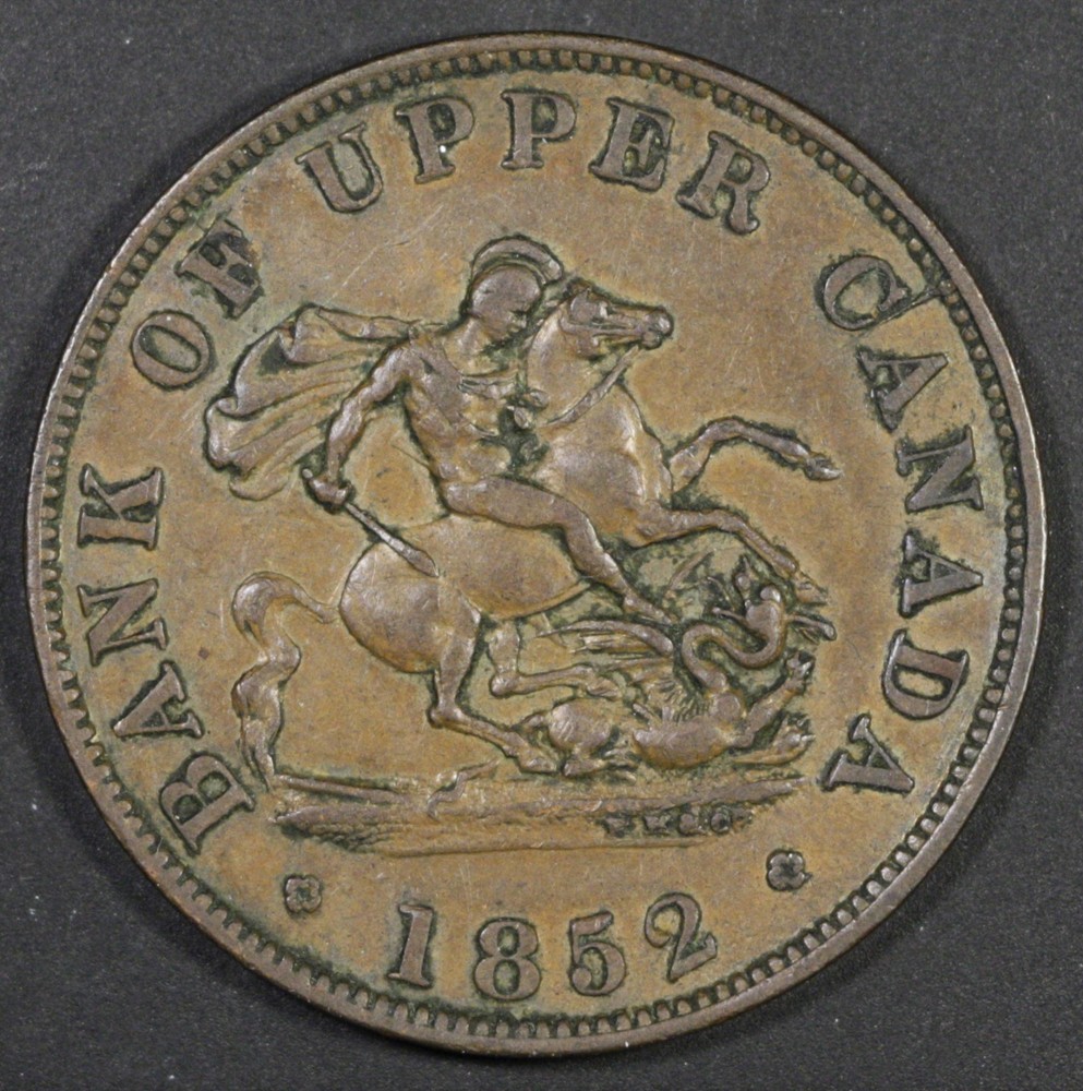 1852 Upper Canada Half Penny Token - Breton #720   C9