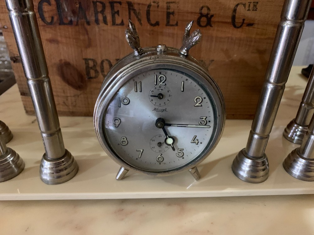 vintage LIONS KIENZLE COLUMN ROPE CLOCK
