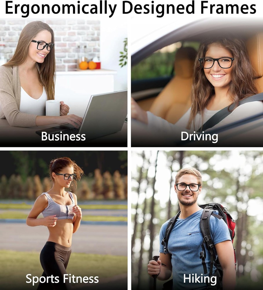Smart Bluetooth Glasses AI Translation Real-Time AI Interpreter Touch Control