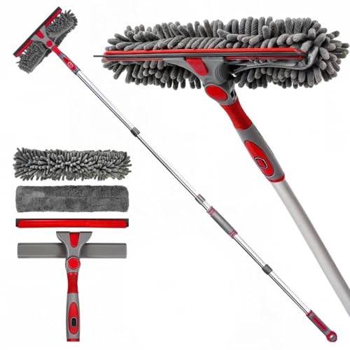 Squeegee Window Cleaner Tool 2-in-1 Window Squeegee for Window Cleaning, 60”