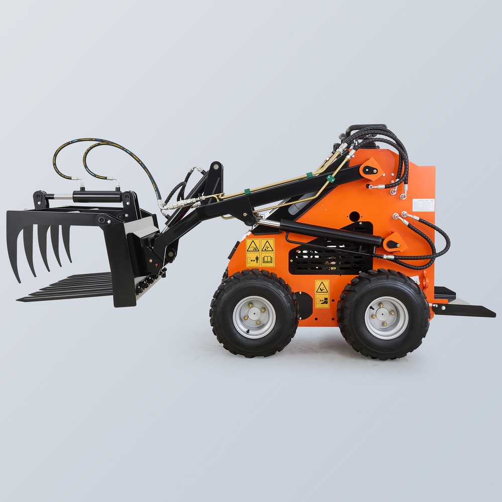 CREWORKS Mini Skid Steer Hydraulic Fork Root Grapple Attachment Grab 38" Long