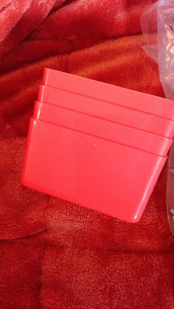 Metal Pegboard Hooks with Red Plastic Bins Set
