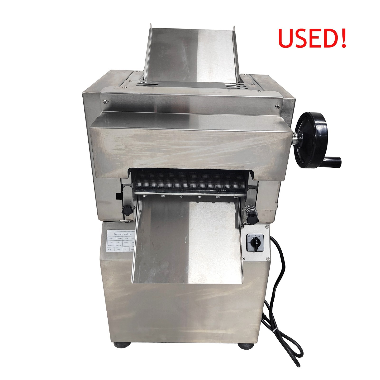 USED! 11.4" Electric Dough Roller Noodles Sheet Maker 110V 1.5KW 1.5mm Cutter