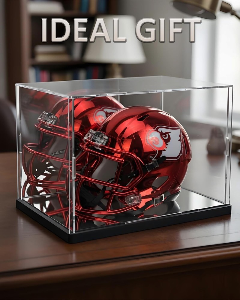 Mini Helmet Display Case with UV Protection & Case, Clear