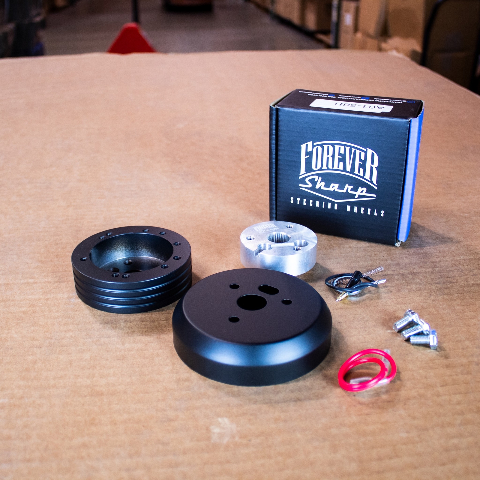 5 & 6 Hole Steering Wheel Black Hub Adapter ( Flaming River, Ididit, GM, Chevy)