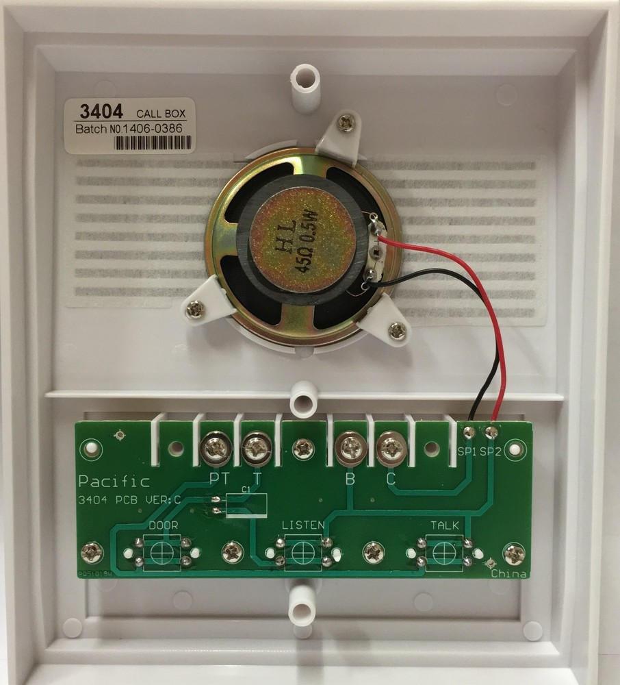 Pacific Apartment Intercom Station 3404 universal replacement 4 wire system