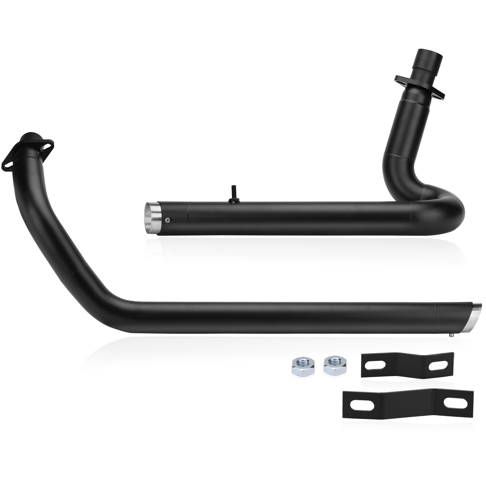 Shortshots Staggered Exhaust Pipes System Muffler For Honda Shadow VLX600 VT600C