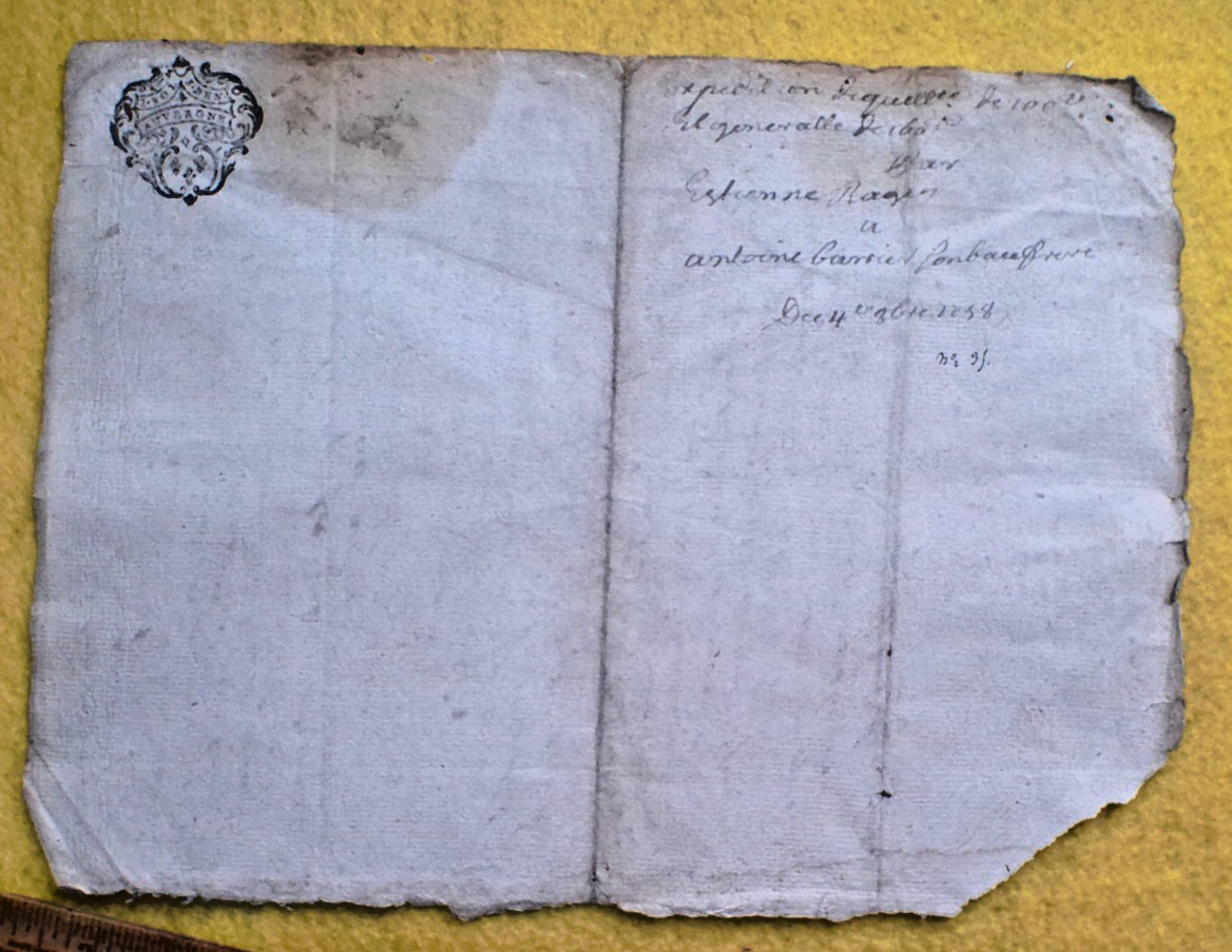 LOT OF TWO OLD DOCUMENTS from 1700s