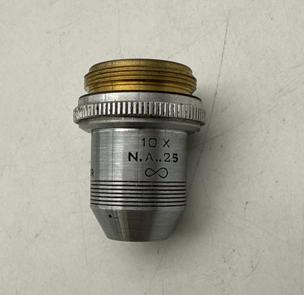 AO Spencer Microscope Objective CAT 1076 10X N.A. 2.5 Infinity